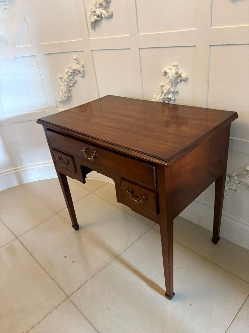Antique Georgian Mahogany Lowboy / Hall Table / Small Desk - Image 3
